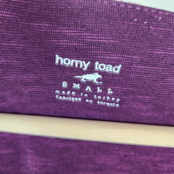 Horny Toad Purple 3/4 Sleeve V Neck Knee Length Dress Sz S - Picture 4 of 8